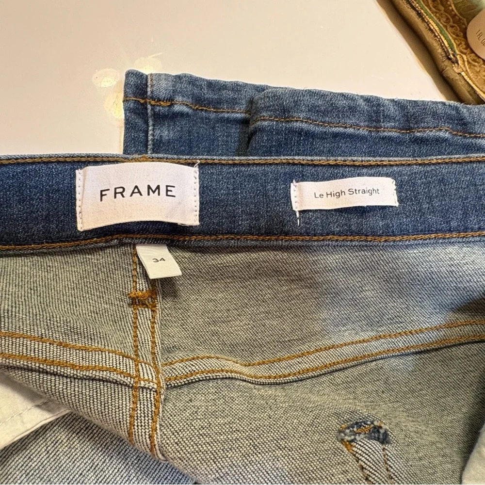 Frame Denim le high Straight Jeans, size 34 - Picture 4 of 7